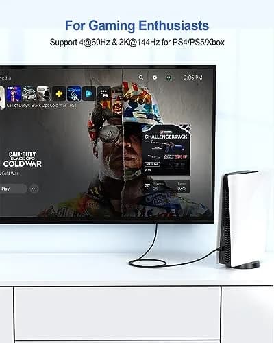 ApoJodly 4K HDMI Cable 6.6ft (2m) | High Speed 18Gbps HDR ARC thumbnail 4