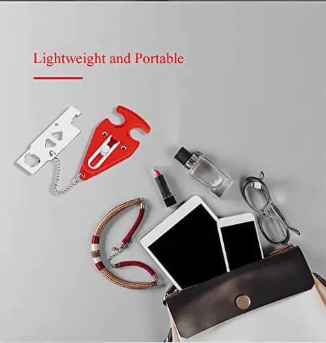 MIMIRACLE Portable Door Lock for Travel, No-Drill Hotel Security Lock - 2 Pack | Extra Privacy Protection, Durable Stainless Steel Build, Dual-Slot Door Compatibility, Emergency Quick Release thumbnail 6