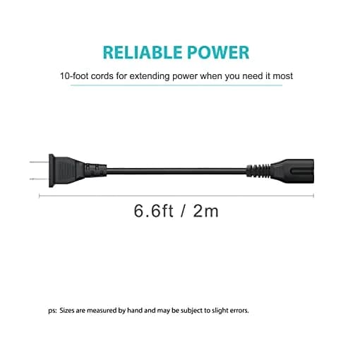 YCWZZH 10ft (3.05m) 2-Prong Power Cord Cable for JBL Speakers | UL Listed thumbnail 6