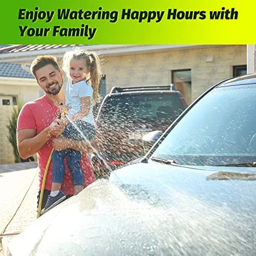AUTOMAN Metal Hose Nozzle 3/4 inches | Heavy Duty Garden Water Sprayer with 4 Patterns thumbnail 7