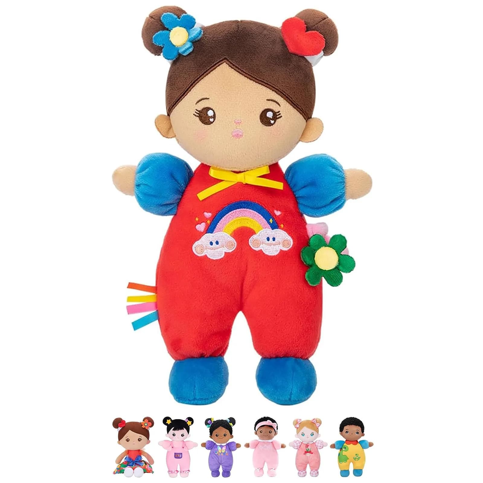 OUOZZZ Soft Baby Doll 10" (B-bacarl02) | First Birthday Toys for 1 Year Old Boy — C-red