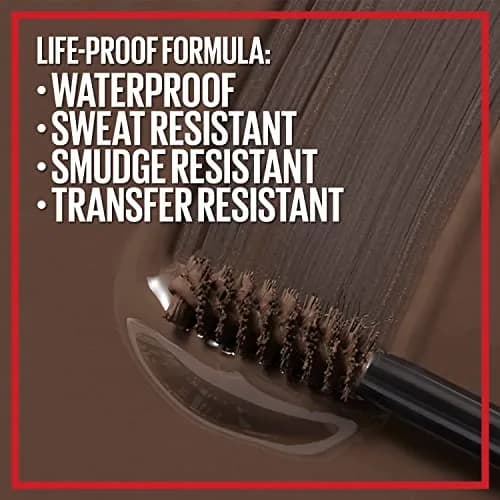 Maybelline Tattoo Studio Brow Styling Gel, Waterproof Eyebrow Make Up, Brow Tint for Up to 36HR Wear, Black, 0.2 Fl Oz thumbnail 3