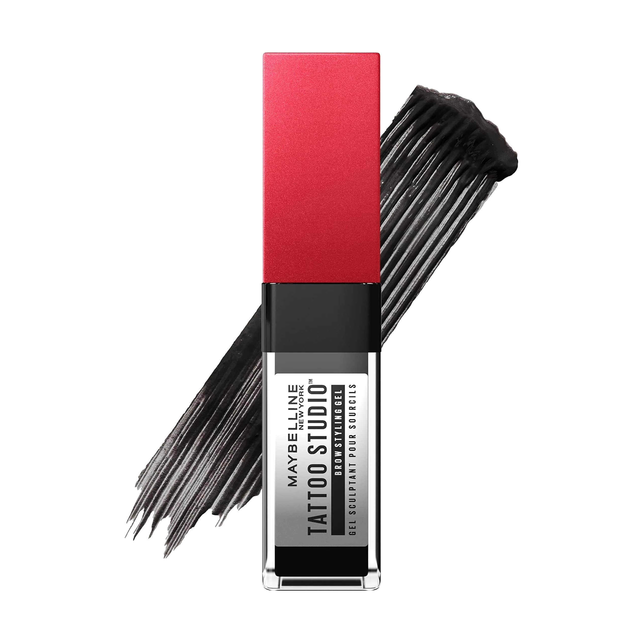 Maybelline Tattoo Studio Brow Styling Gel, Waterproof Eyebrow Make Up, Brow Tint for Up to 36HR Wear, Black, 0.2 Fl Oz - main product image
