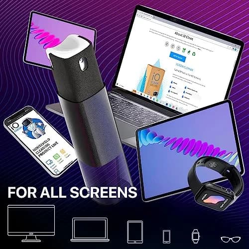 iO CLEAN Mini Screen Cleaner Spray, 2-in-1 Touchscreen Mist Cleaner, Rose | Alcohol-Free, Compact & Reusable thumbnail 6