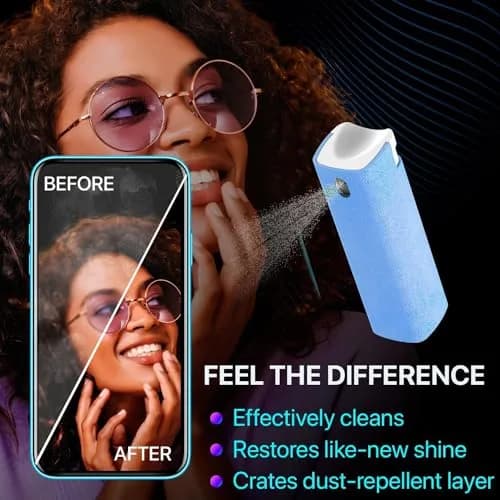 iO CLEAN Mini Screen Cleaner Spray, 2-in-1 Touchscreen Mist Cleaner, Rose | Alcohol-Free, Compact & Reusable thumbnail 7