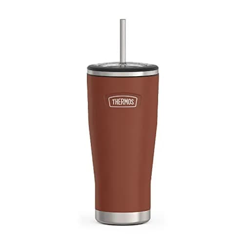 THERMOS ICON SERIES Stainless Steel Cold Tumbler with Straw 24oz | Keeps Beverages Cold for Hours thumbnail 1