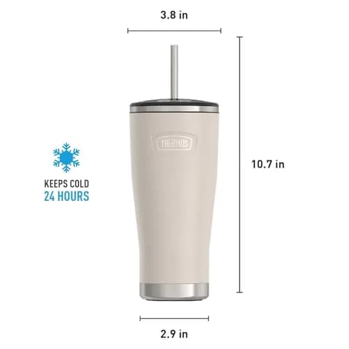 THERMOS ICON SERIES Stainless Steel Cold Tumbler 24oz Sandstone Vacuum Insulated thumbnail 5
