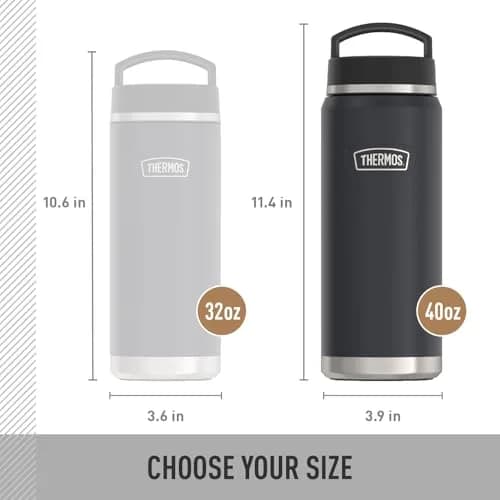 THERMOS ICON SERIES Water Bottle 40oz | Stainless Steel Vacuum Insulated, Granite thumbnail 5