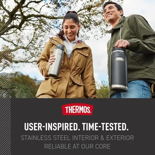 THERMOS ICON SERIES Water Bottle 40oz | Stainless Steel Vacuum Insulated, Granite thumbnail 6