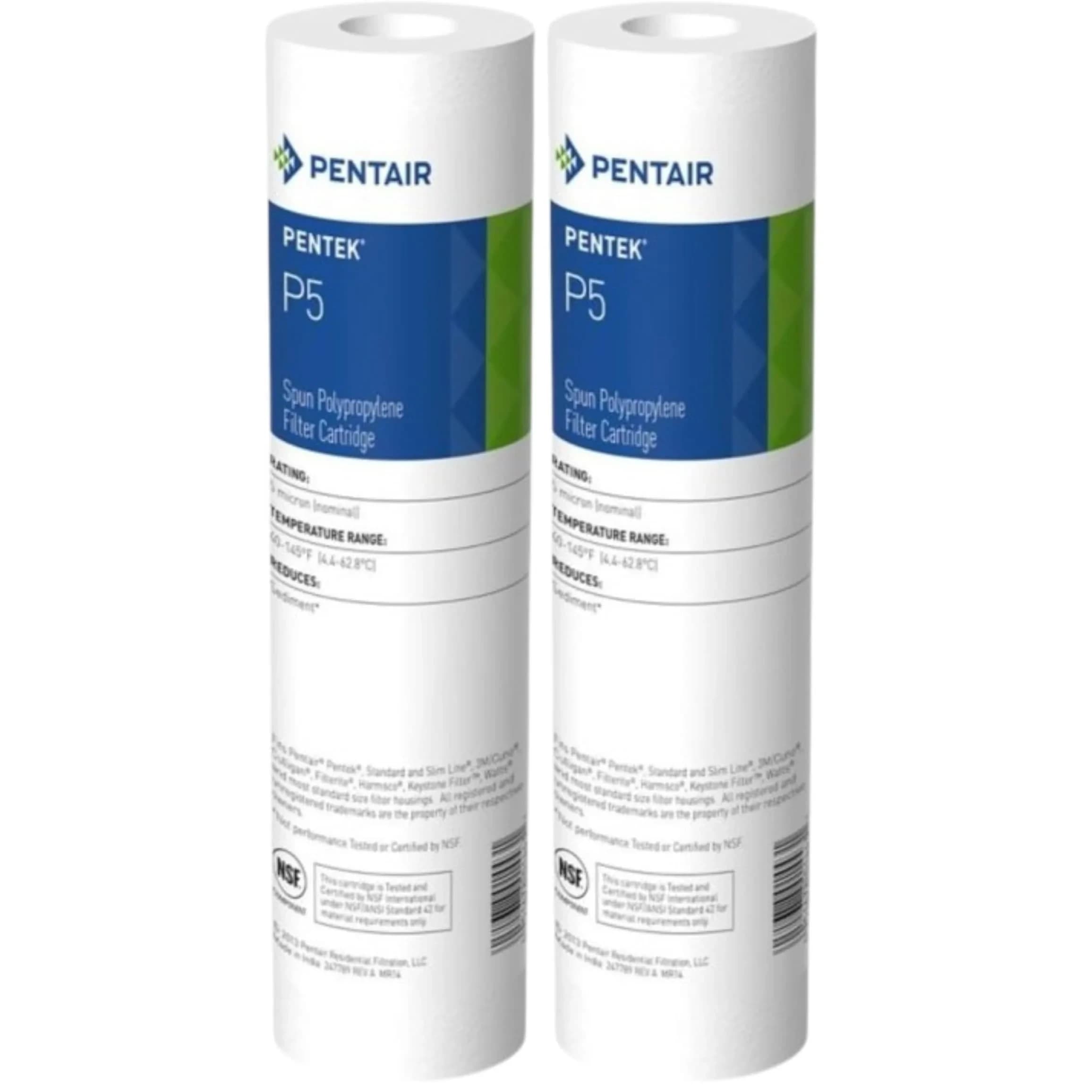 Pentair Pentek P5 Sediment Water Filter Cartridge 25.4cm (10") 5 Micron | NSF Certified for Clean Water