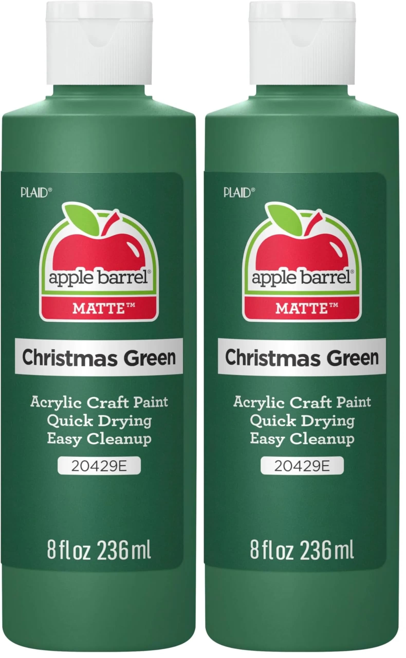 Apple Barrel Acrylic Paint 8 fl oz | Bright Green, Matte Finish, Pack of 2 — Green