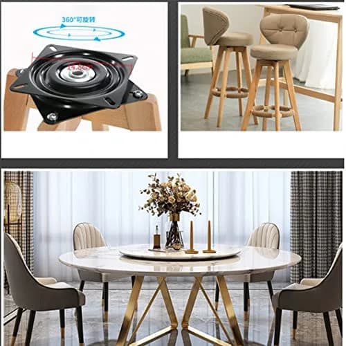 Lokatall 6 Inch Heavy Duty Swivel Plate with 360 Rotating Base, 15.7 cm (6") Square Steel Ball Bearing Turntable thumbnail 7