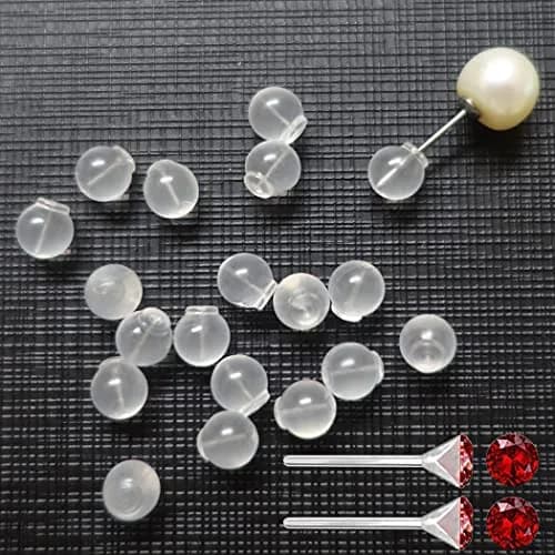 OwlkOrmy 102pcs Red TPE Medical Grade Soft Safety Earring Backs | Impenetrable Design for Sensitive Ears thumbnail 1