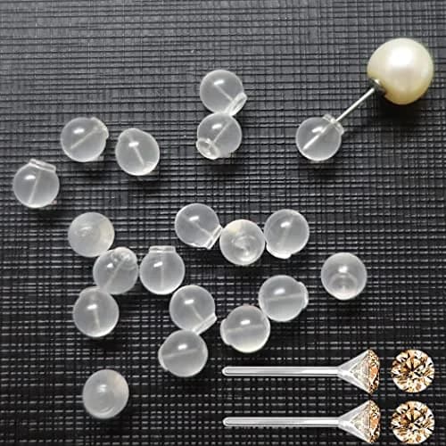 OwlkOrmy Comfort Impenetrable Soft Safety Backs 102pcs (6mm Diameter) | Medical Grade TPE Earring Backs for Sensitive Ears thumbnail 1