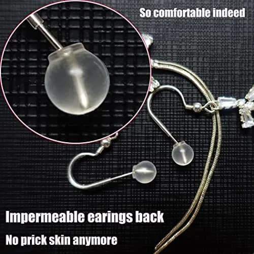 OwlkOrmy Purple 102pcs TPE Medical Grade Earring Backs | Comfortable Impenetrable Soft Safety Backs for Studs, Dangles, Hooks thumbnail 4