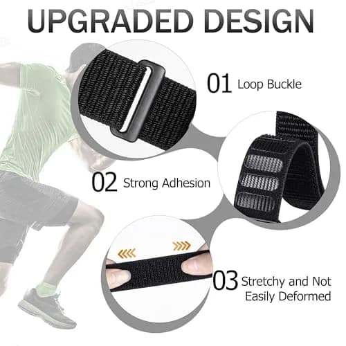 Keepamor 2 Pack Ankle/Arm Band Compatible for Apple Watch 38mm/40mm/41mm/42mm/44mm/45mm/46mm/49mm | Breathable Nylon Sport Strap thumbnail 2