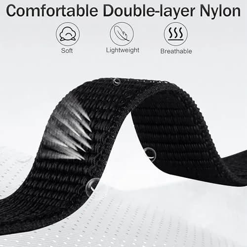 Keepamor 2 Pack Ankle/Arm Band Compatible for Apple Watch 38mm/40mm/41mm/42mm/44mm/45mm/46mm/49mm | Breathable Nylon Sport Strap thumbnail 3