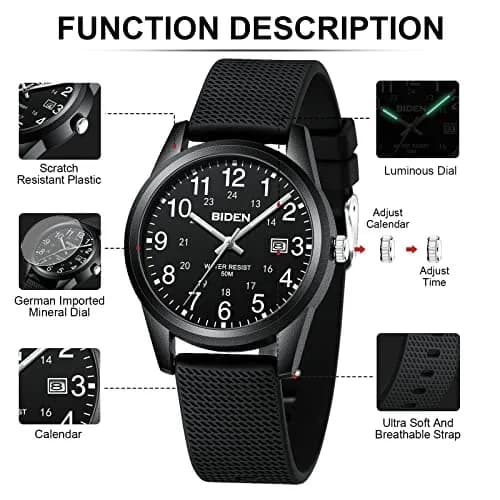 LN LENQIN Men's Analog Quartz Sports Watch 40mm (1.57 inch) | Japanese Movement, 30M Waterproof, Luminous Dial thumbnail 8