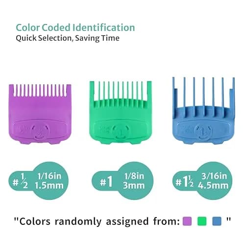 LAVEST Magnetic Clipper Guards Set Compatible with Wahl Clippers | Color Coded, 3 pcs, Lengths 1/16-3/16 inch thumbnail 3