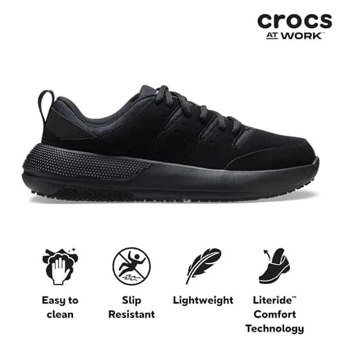 Crocs Men On The Clock Work Sneakers | Slip Resistant, Supportive, Durable in Black, Size 11 thumbnail 6