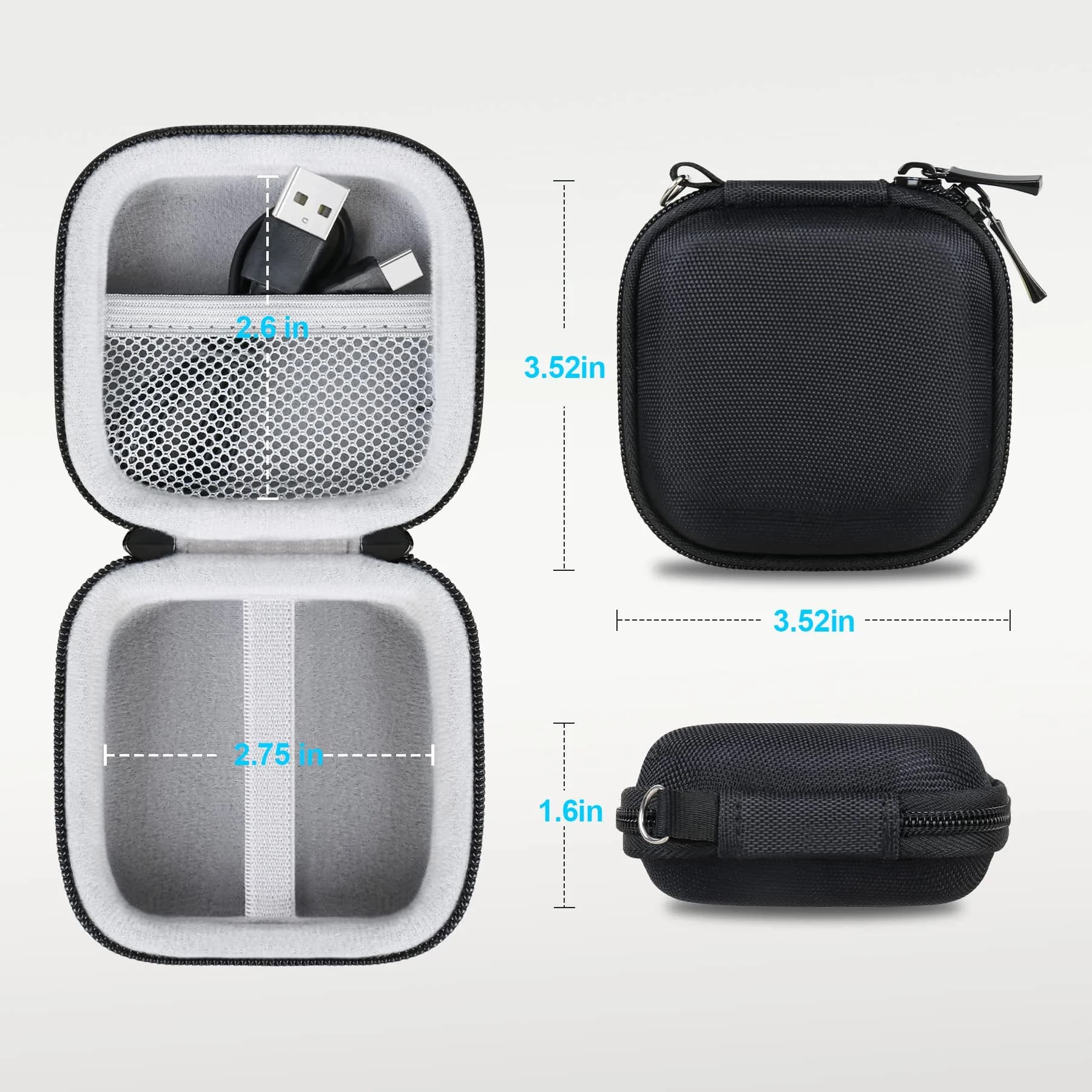 Lacdo Hard Drive Carrying Case for Crucial X9/X10 Pro SSD 8.9cm (3.5in) | Shockproof EVA Protection - view 6