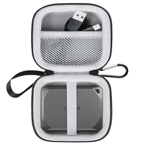 Lacdo Hard Drive Carrying Case for Crucial X9/X10 Pro SSD 8.9cm (3.5in) | Shockproof EVA Protection thumbnail 1
