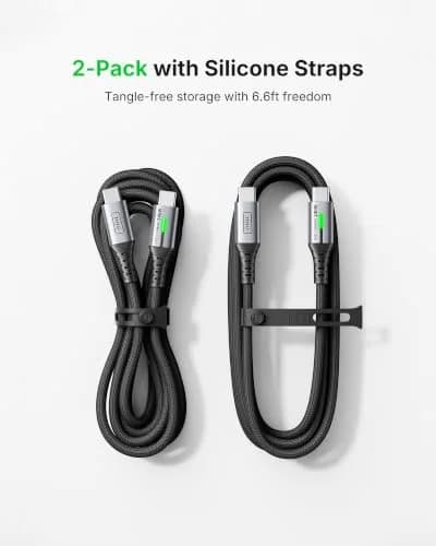 INIU 240W USB C to USB C Cable, [6.6ft+6.6ft] Fast Charging Type C Cord thumbnail 6