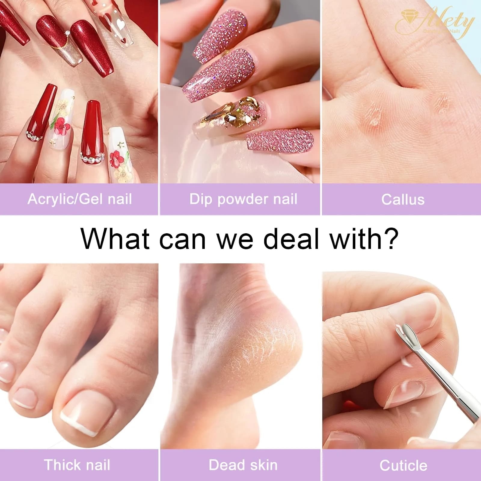 Alety Gold Professional Nail Drill Kit with USB Power | Precision Efile Manicure Pedicure Tool - view 4