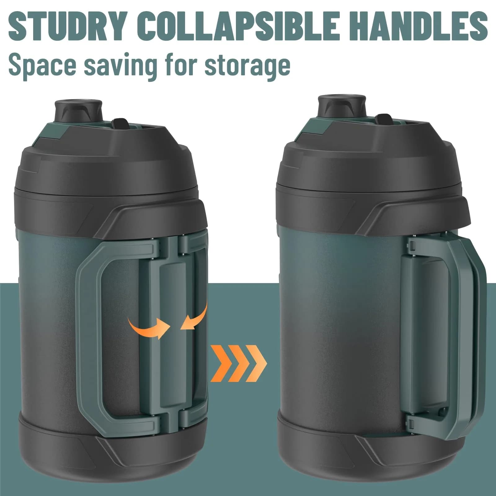 Zukro 1 Gallon (3.79 L) Insulated Stainless Steel Water Jug | Keeps Cold 48 Hrs - view 6