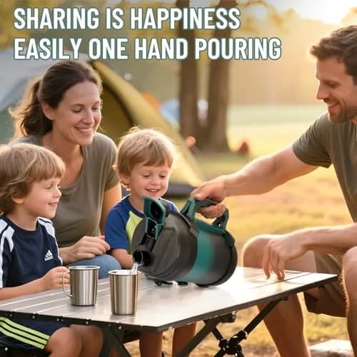 Zukro 1 Gallon (3.79 L) Insulated Stainless Steel Water Jug | Keeps Cold 48 Hrs thumbnail 3