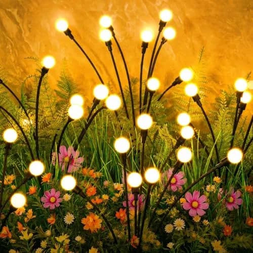 ASMAD Solar Lights Outdoor 2 Pack-16 LEDs | Waterproof Firefly Garden Lights with Flexible Wires thumbnail 1