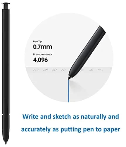 TYHJ S Pen S23 Ultra Replacement Stylus Pen for Samsung Galaxy S23 Ultra 5G (Phantom Black) | 4096 Pressure Levels + 3 Nibs thumbnail 2