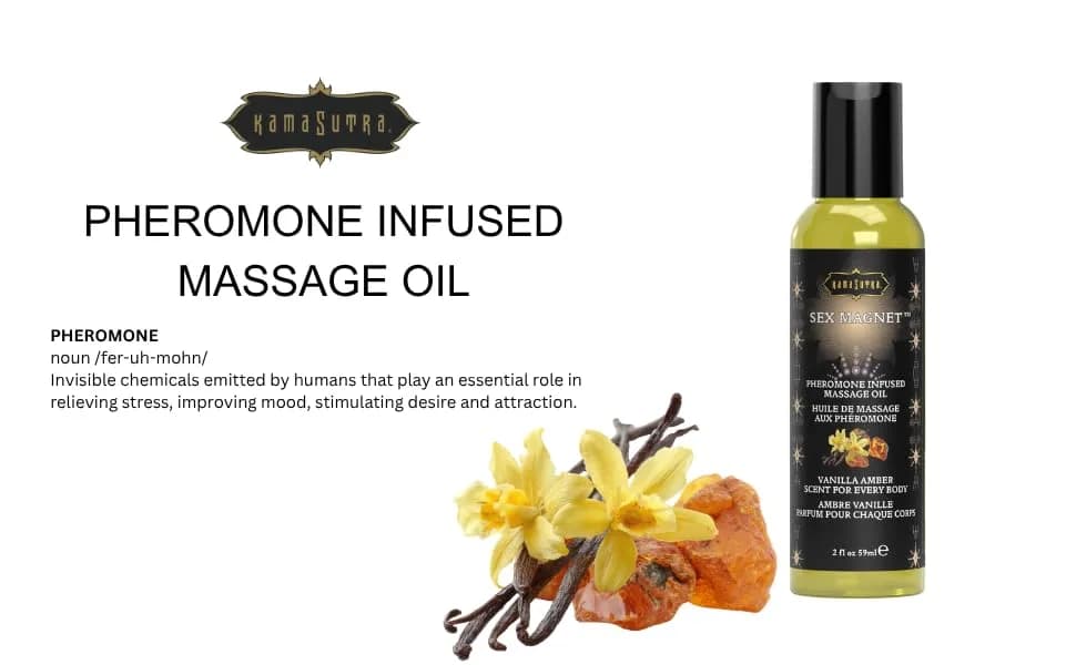 KAMA SUTRA Sex Magnet Pheromone Massage Oil Vanilla Amber 2 Fl Oz | Aromatic, Full-Body Relaxation thumbnail 4
