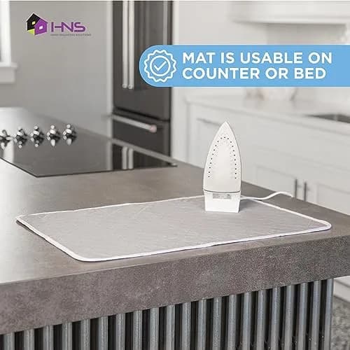 HOLDN’ STORAGE Ironing Mat, 28.25” x 19” Magnetic Laundry Pad, Gray | Heat-Resistant, Portable Laundry Accessory thumbnail 5