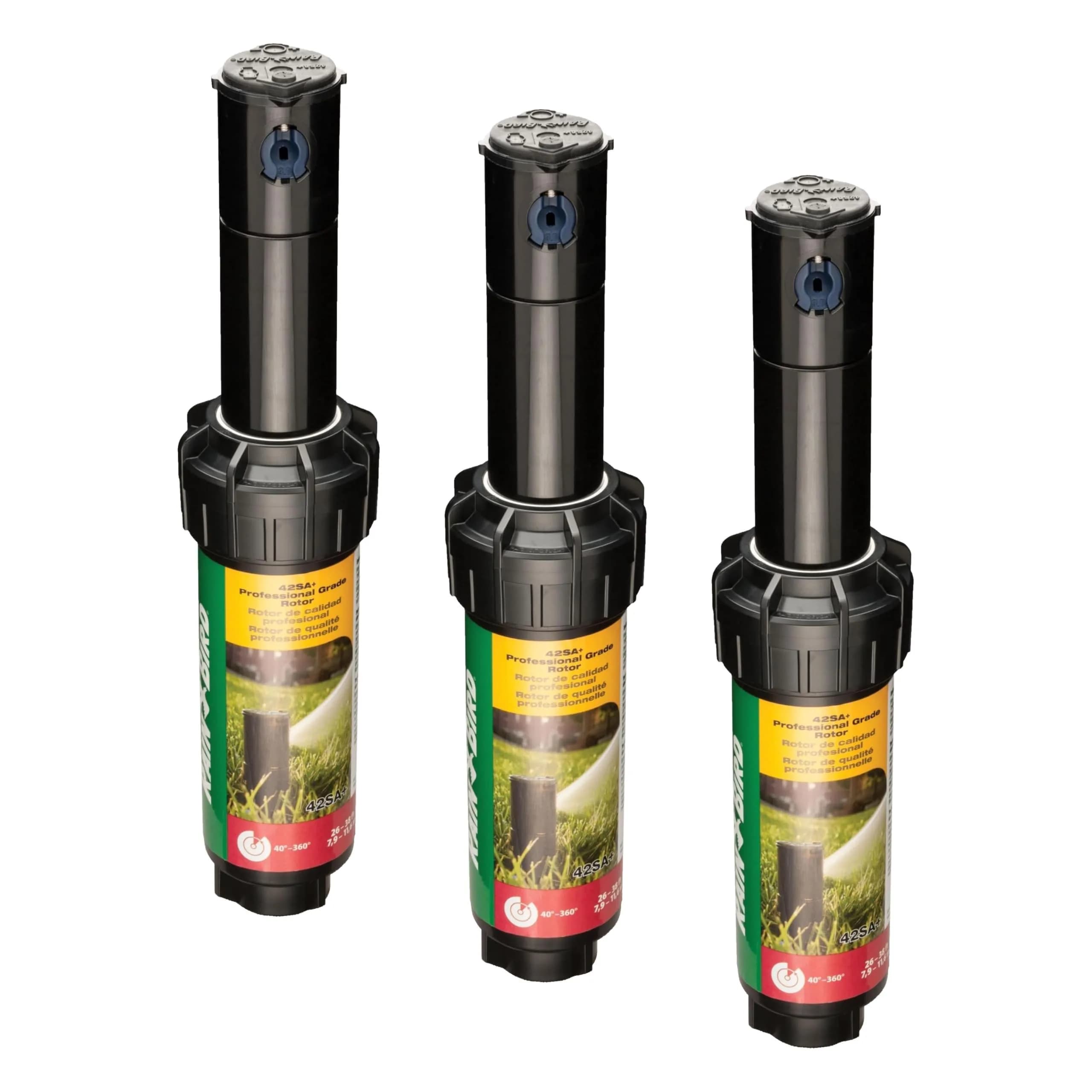 Rain Bird 42SA+ Gear Drive Rotor Sprinkler 7.9m-9.75m (26'-38') Spray Distance | Pack of 3