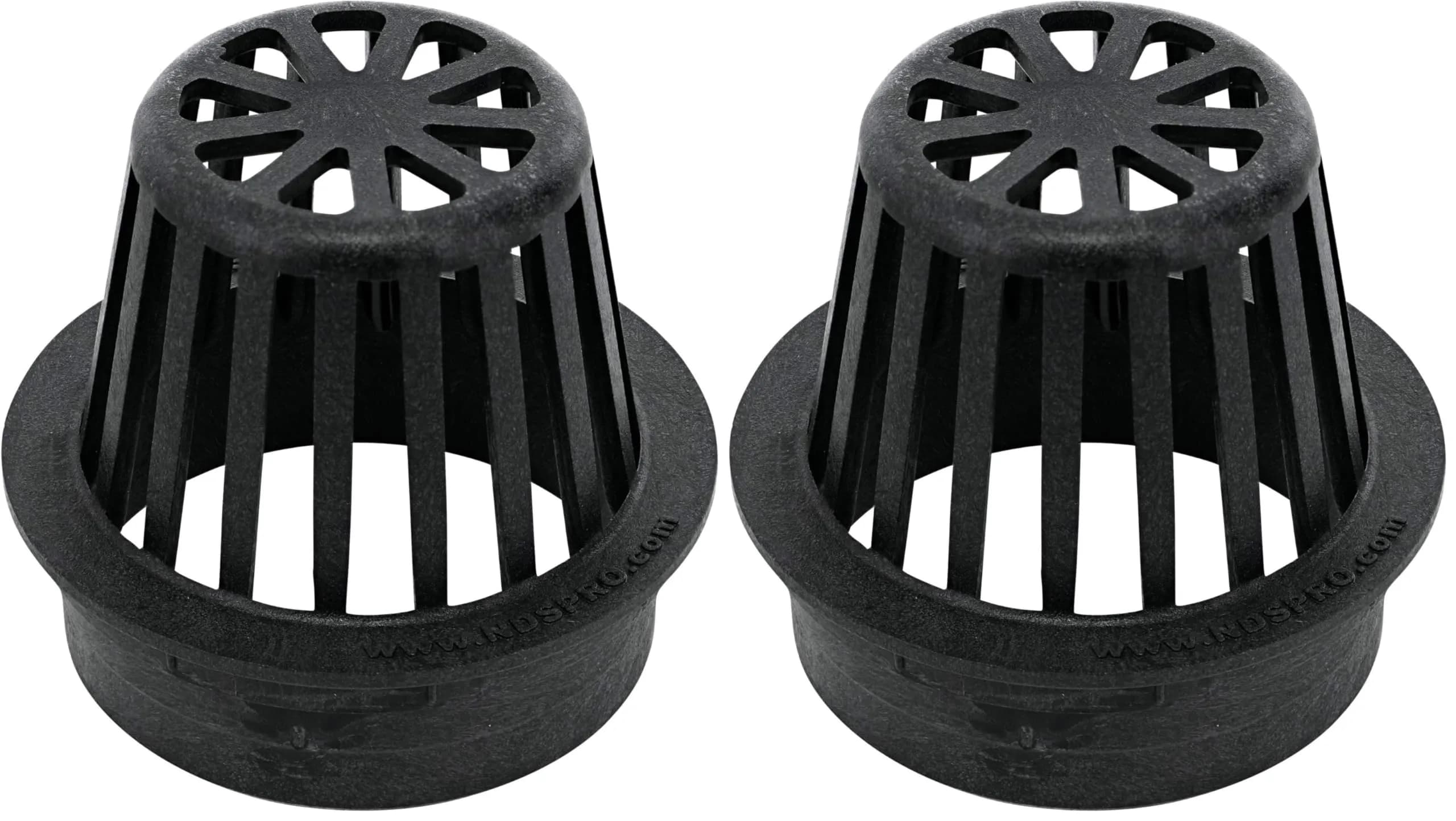 NDS 4" Atrium Grate, Black | Drain Debris Blocker for Landscape & Window Wells