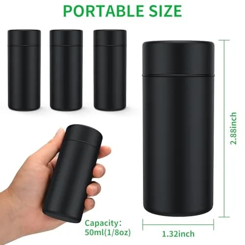 TecQach Food Storage Jar 3-Pack | Airtight Aluminum Containers, Waterproof, Portable (150ml each) thumbnail 2