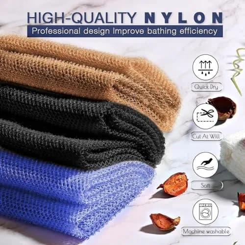 UJFQBH African Net Bath Sponge 30 cm (11.8 in) | Exfoliating Shower Body Scrubber for Back and Daily Use thumbnail 4