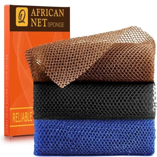 UJFQBH African Net Bath Sponge 30 cm (11.8 in) | Exfoliating Shower Body Scrubber for Back and Daily Use thumbnail 1