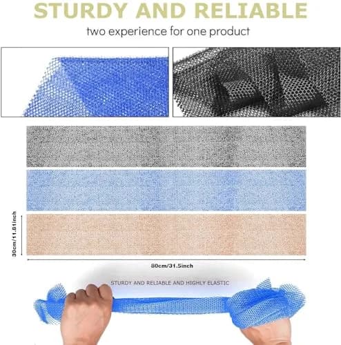 UJFQBH African Net Bath Sponge 30 cm (11.8 in) | Exfoliating Shower Body Scrubber for Back and Daily Use thumbnail 3