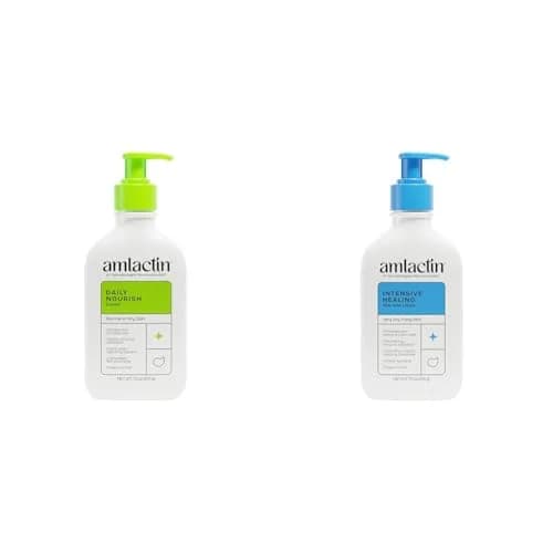AmLactin Daily & Intensive Healing Moisturizing Lotions for Dry Skin 2x7.9 oz | Dermatologist Recommended for Soft Smooth Skin thumbnail 1