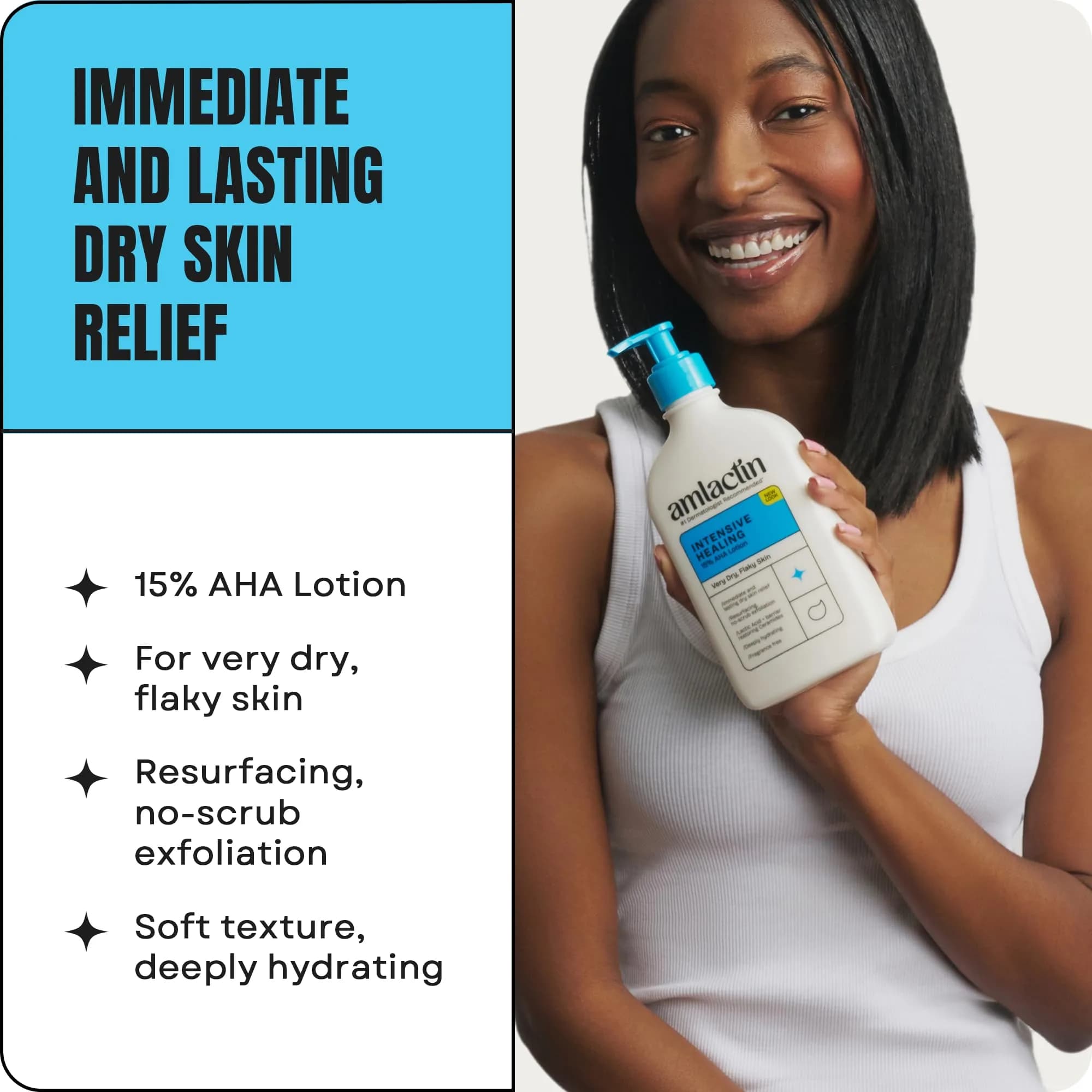 AmLactin Daily & Intensive Healing Moisturizing Lotions for Dry Skin 2x7.9 oz | Dermatologist Recommended for Soft Smooth Skin - view 3