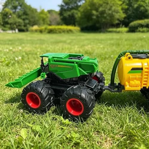 KARMOUNT Combine Harvester Tractor Set | 4PCS Farm Toy Truck with Rubber Tires thumbnail 5