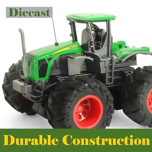KARMOUNT Combine Harvester Tractor Set | 4PCS Farm Toy Truck with Rubber Tires thumbnail 6