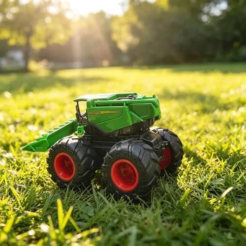 KARMOUNT Combine Harvester Tractor Set | 4PCS Farm Toy Truck with Rubber Tires thumbnail 8