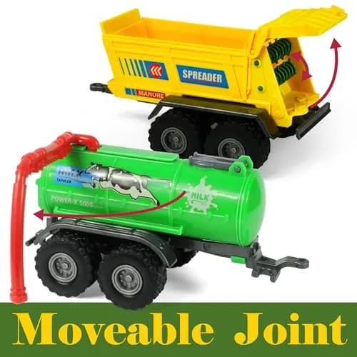 KARMOUNT Combine Harvester Tractor Set | 4PCS Farm Toy Truck with Rubber Tires thumbnail 2