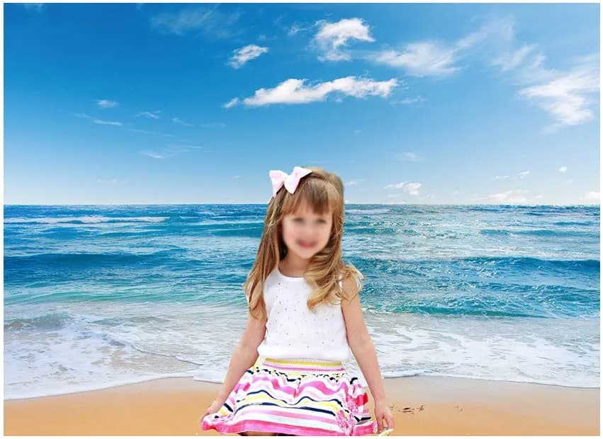 Yongqian Polyester Backdrop 7x5ft | Blue Sky Ocean Party Decoration thumbnail 4