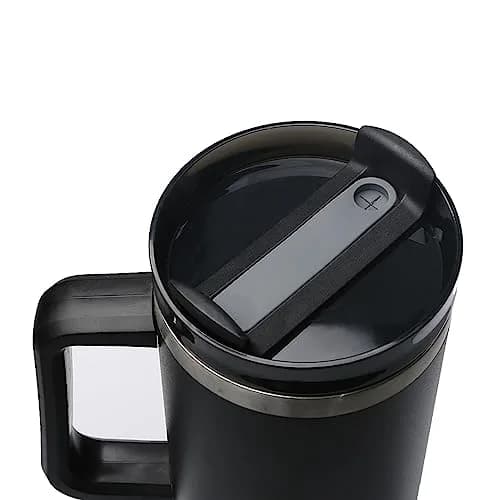 Horsdo 40oz Tumbler Lid for Stanley Quencher 2.0 (2-Pack, Black) | Spill-Proof Replacement Cover thumbnail 4