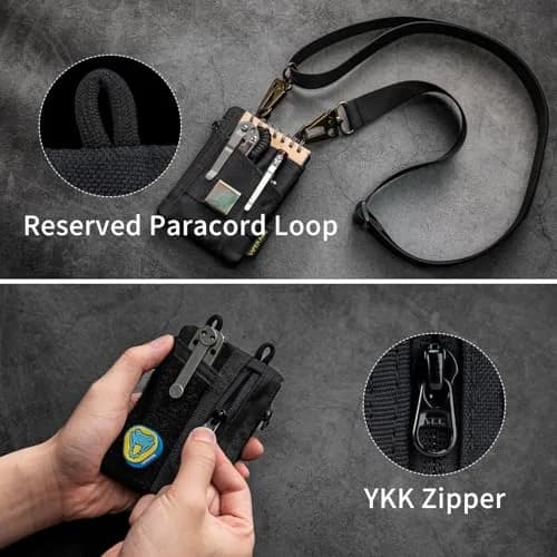 VIPERADE VE18-S Small EDC Pouch | Compact Men’s Organizer with 3 Slots & 2 Zipper Pockets thumbnail 4