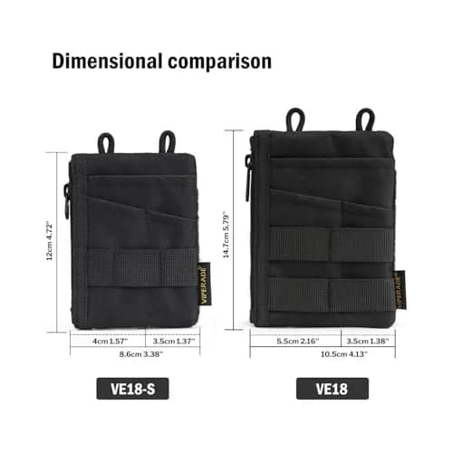 VIPERADE VE18-S Small EDC Pouch | Compact Men’s Organizer with 3 Slots & 2 Zipper Pockets thumbnail 5